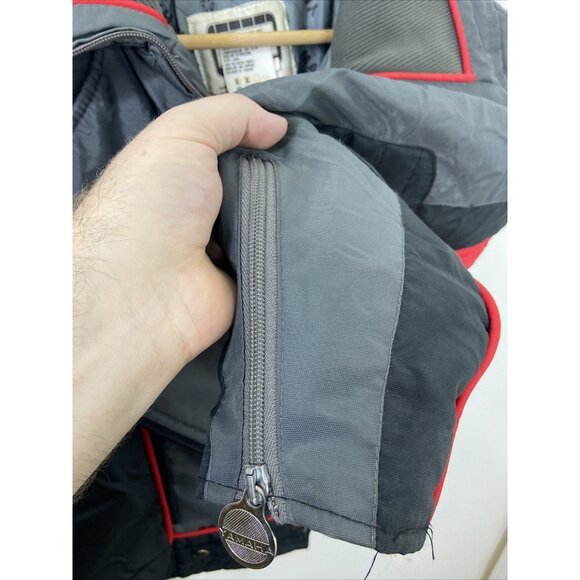 Vintage Yamaha Snowmobile Jacket Winter Racer Woman XL 80s Gray Red - Picture 11 of 13